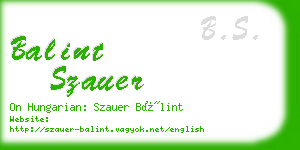 balint szauer business card